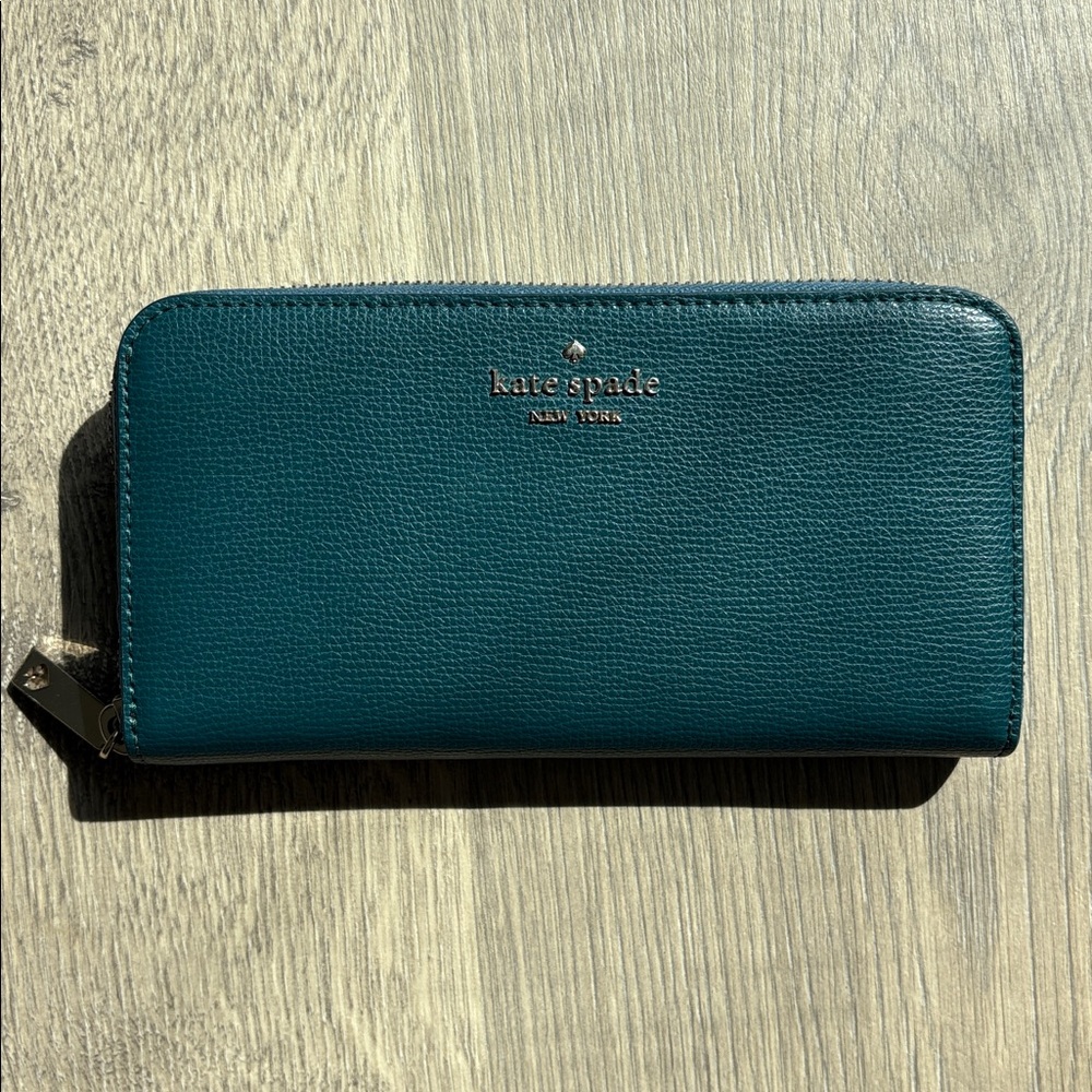 Kate Spade Deep Teal Zip Wallet